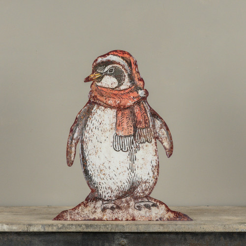18" PENGUIN W/ SCARF METAL DUMMY BOARD