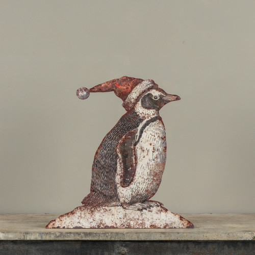 16" SANTA HAT PENGUIN METAL DUMMY BOARD