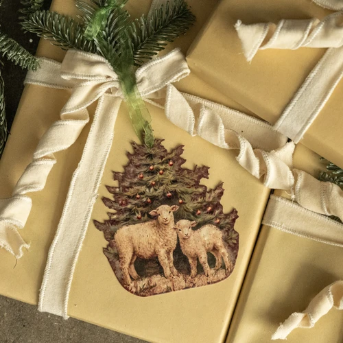 6" SHEEP METAL ORNAMENT