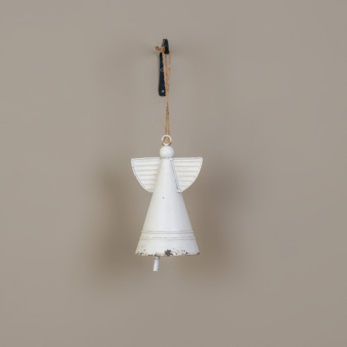 8.5" HANGING WHITE ANGEL BELL