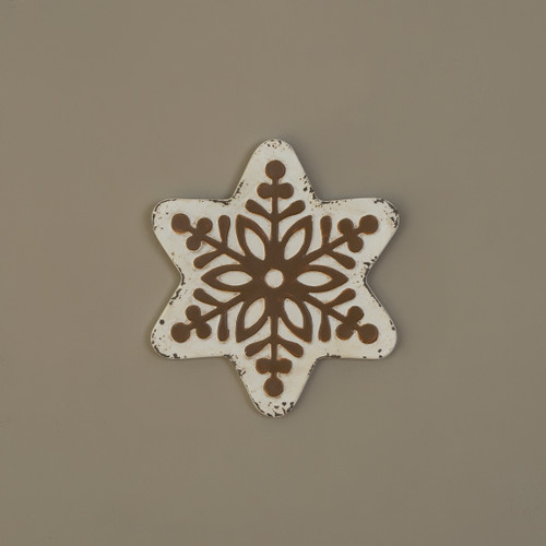 10.25" METAL GINGERBREAD SNOWFLAKE