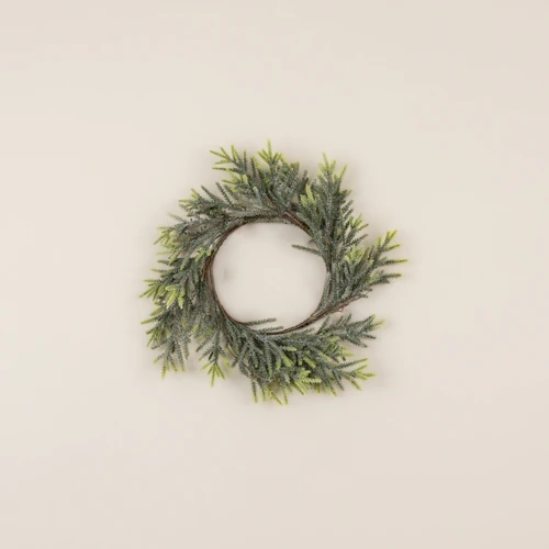 14" MOUNTAIN PINE W/ ICED BERRIES CANDLE RING