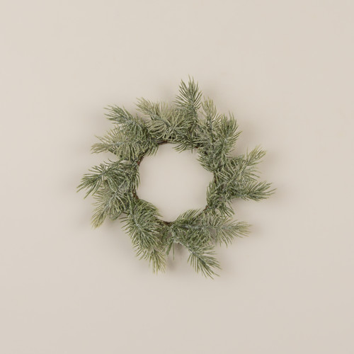 10" GLITTERED JACKSON PINE CANDLE RING