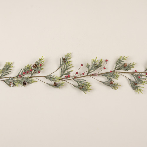 4.5' MOUNTAIN PINE W/ ICED BERRIES GARLAND