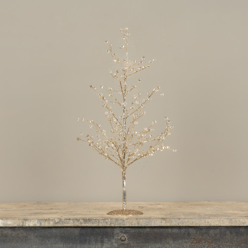 19" GOLD CRYSTAL TREE
