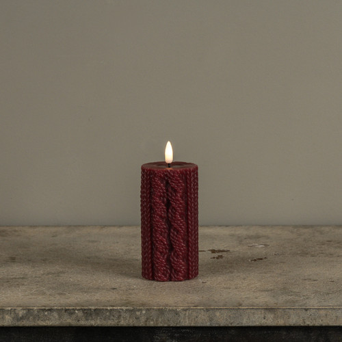 5" RED SWEATER 3D FLAME CANDLE