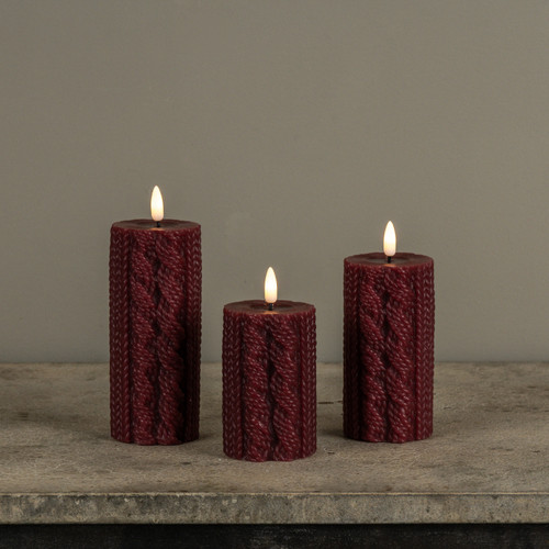 6" RED SWEATER 3D FLAME CANDLE