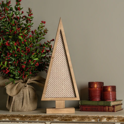 20" FRAMED HOLIDAY WALLPAPER TREE
