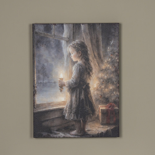 24" WAITING FOR SANTA PRINT