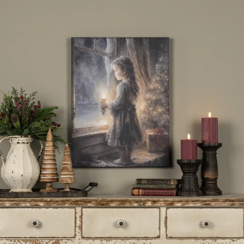 24" WAITING FOR SANTA PRINT