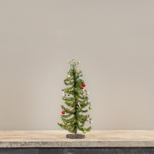 11" GREEN FESTIVE TREE