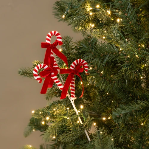 CANDY CANE PICK W/ BOWS