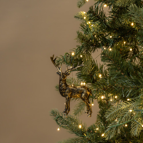 BLACK & GOLD REINDEER ORNAMENT