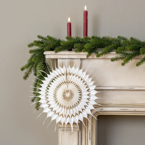 15.5" WHITE PAPER SNOWFLAKE