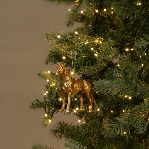 4.5" GOLD HORSE ORNAMENT
