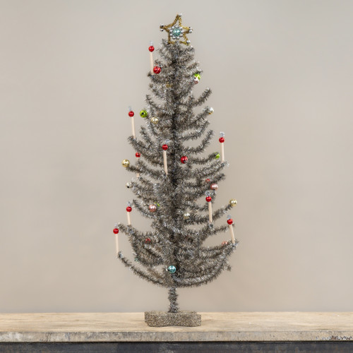 25" SILVER FESTIVE TREE