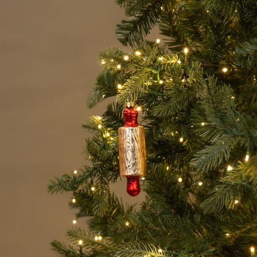 GLITTERED ROLLING PIN ORNAMENT