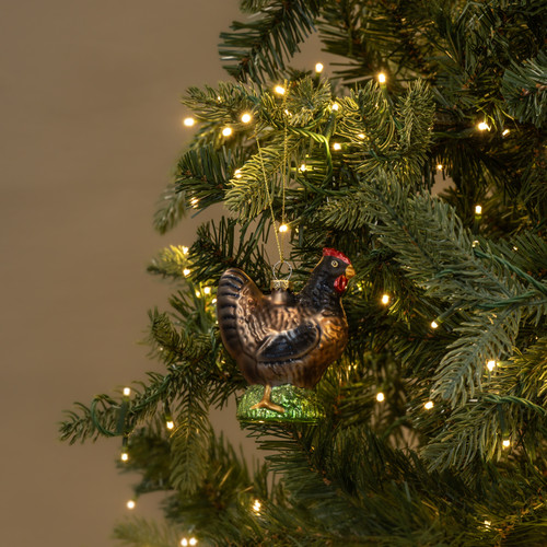 BLACK & BROWN HEN ORNAMENT