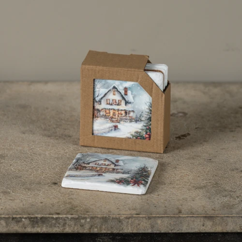 SET/4 HOLIDAY HOUSE COASTERS