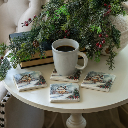 SET/4 HOLIDAY HOUSE COASTERS