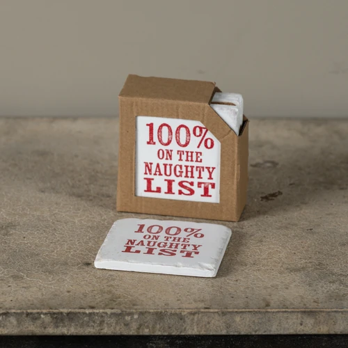 SET/4 NAUGHTY LIST COASTERS