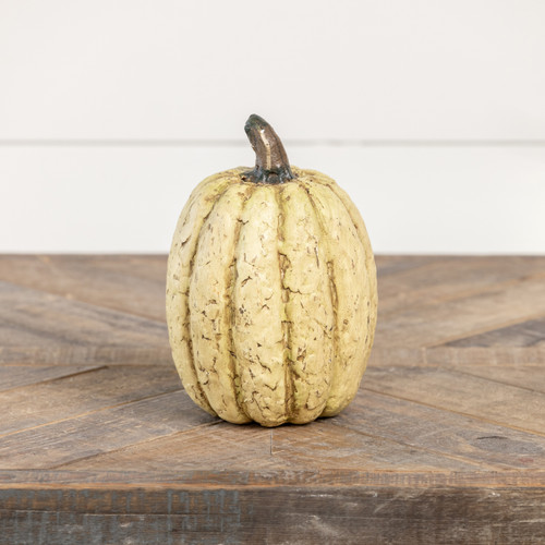 7.5" WHITE TALL PUMPKIN
