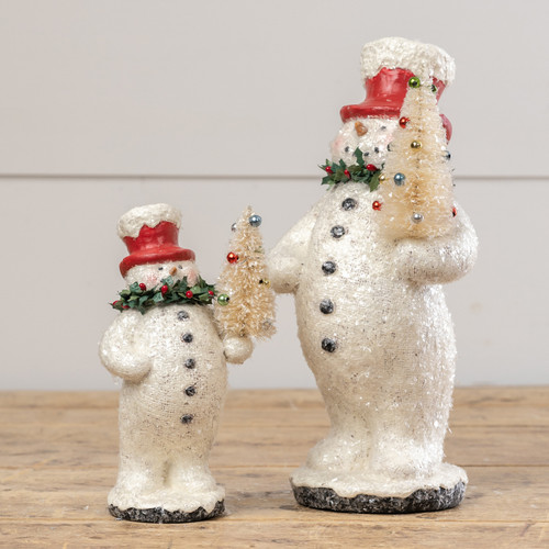 12.5" HOLLY COLLAR SNOWMAN