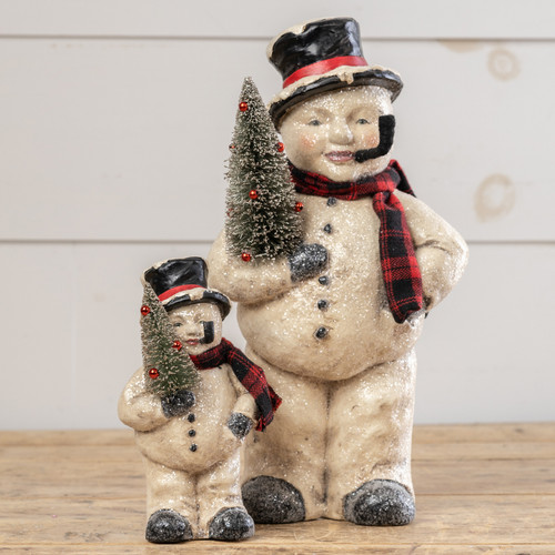 8.5" FACE SNOWMAN W/ TREE