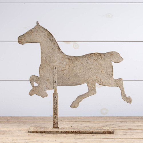 GALLOPING HORSE ON METAL BASE