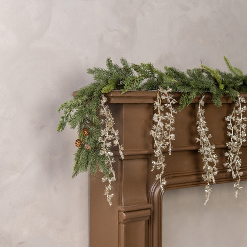 60" DRAPING CHAMPAGNE GLITTER  BUDS