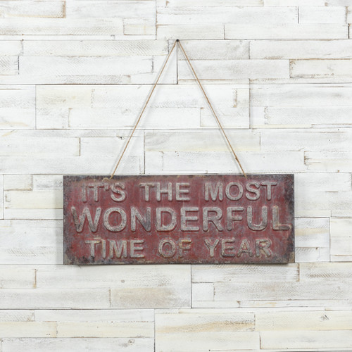 RED MOST WONDERFUL TIME OF THE YEAR SIGN