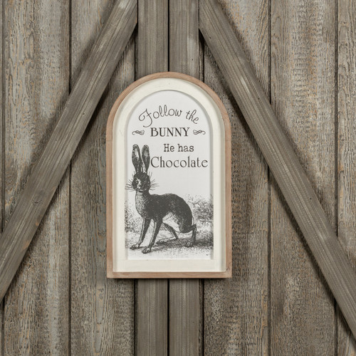 FOLLOW THE BUNNY SIGN