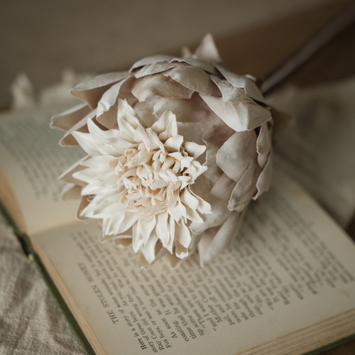 22" BEIGE LARGE ARTICHOKE SPRAY