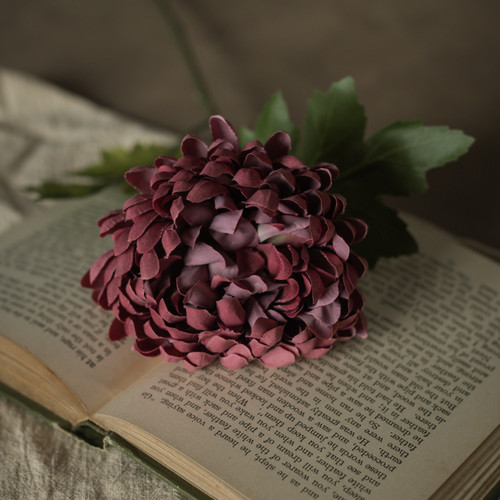 24.5" AUTUMN BURGUNDY MUM SPRAY