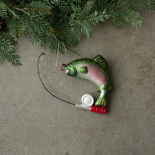 6.25" GONE FISHIN' ORNAMENT