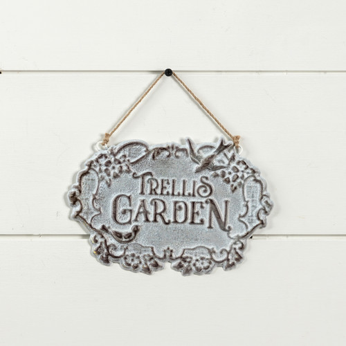 TRELLIS GARDEN HANGING SIGN