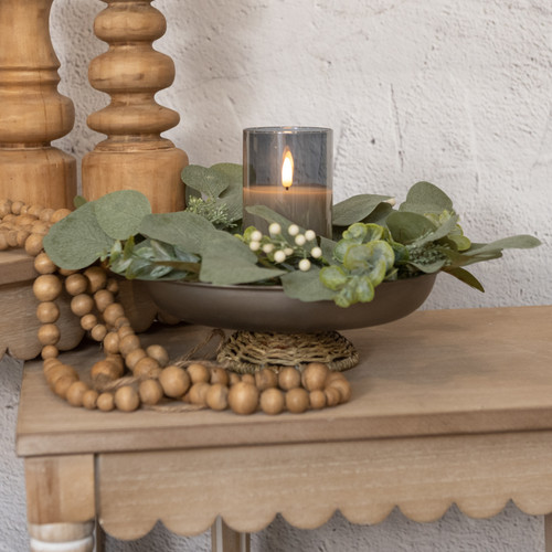 10" METAL AND GRASS PEDESTAL STAND