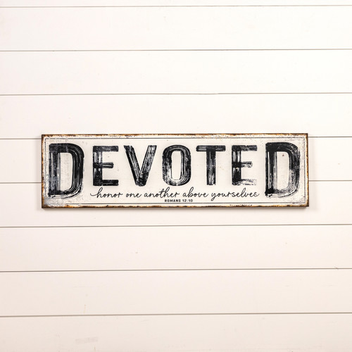 40" DEVOTED METAL SIGN