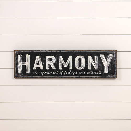 40"HARMONY METAL SIGN