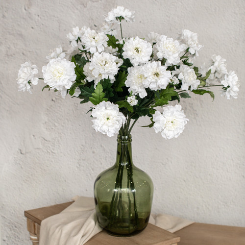 26" WHITE SCABIOSA SPRAY