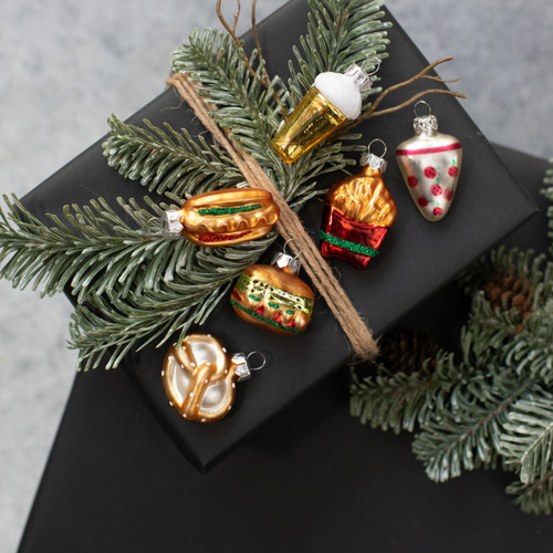 SET/ 6 FAST FOOD ORNAMENTS