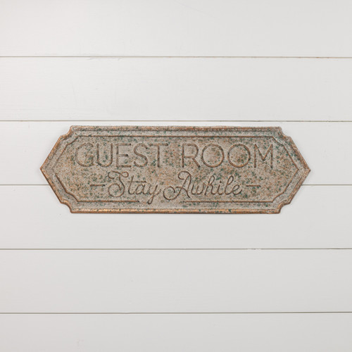 GUEST ROOM GALVANIZED SIGN