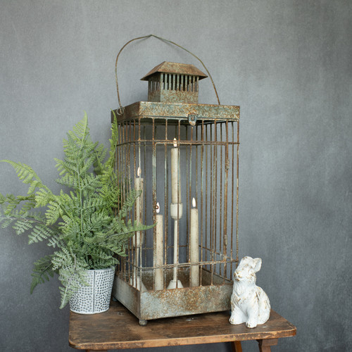 23.5" AGED SQUARE LANTERN