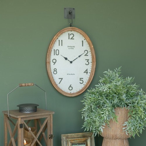 OVAL HANGING WALL CLOCK