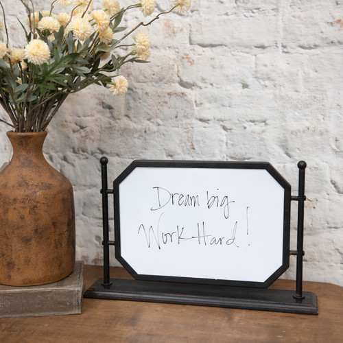 TABLETOP WHITEBOARD W/ BLACK FRAME