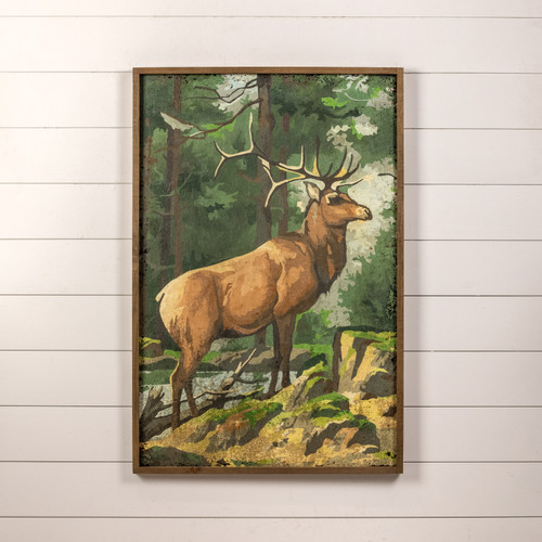 48" BUCK IN THE WOODS PAINT BY NUMBER PRINT