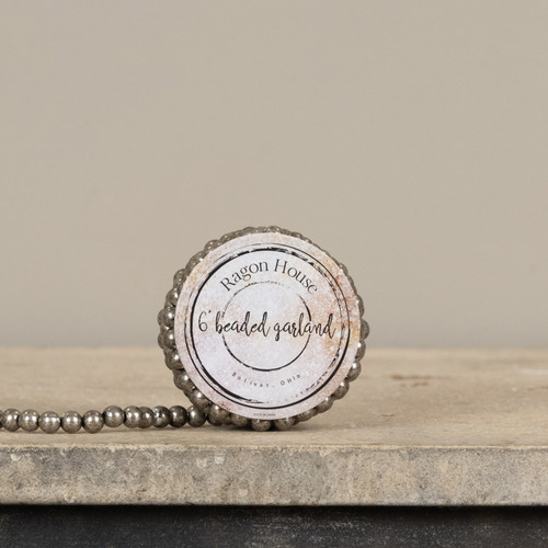 6' SILVER BEADED GARLAND