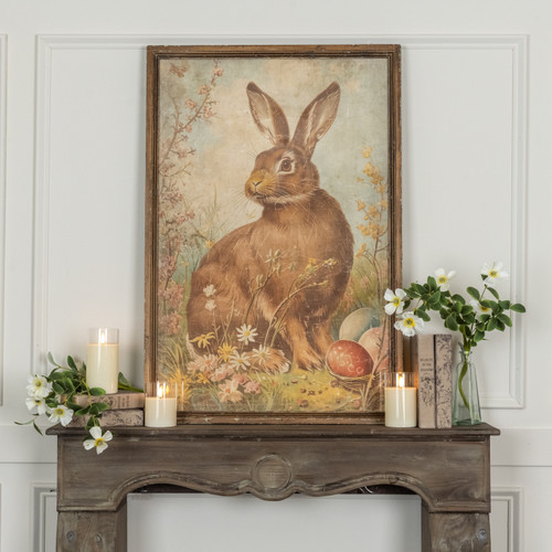 FRAMED CURIOUS BUNNY PRINT