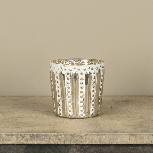 4.5" SILVER GLASS HOLDER