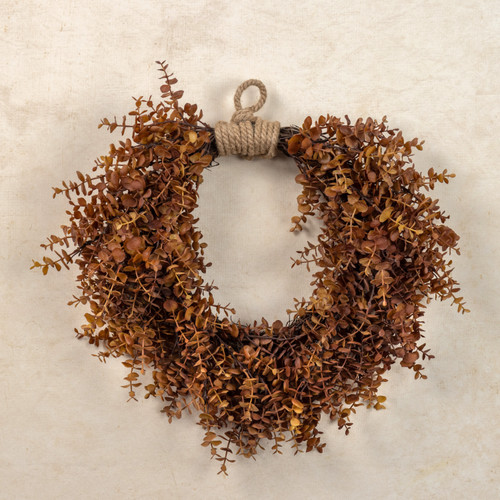 20" BROWN EUCALYPTUS KNOTTED WREATH